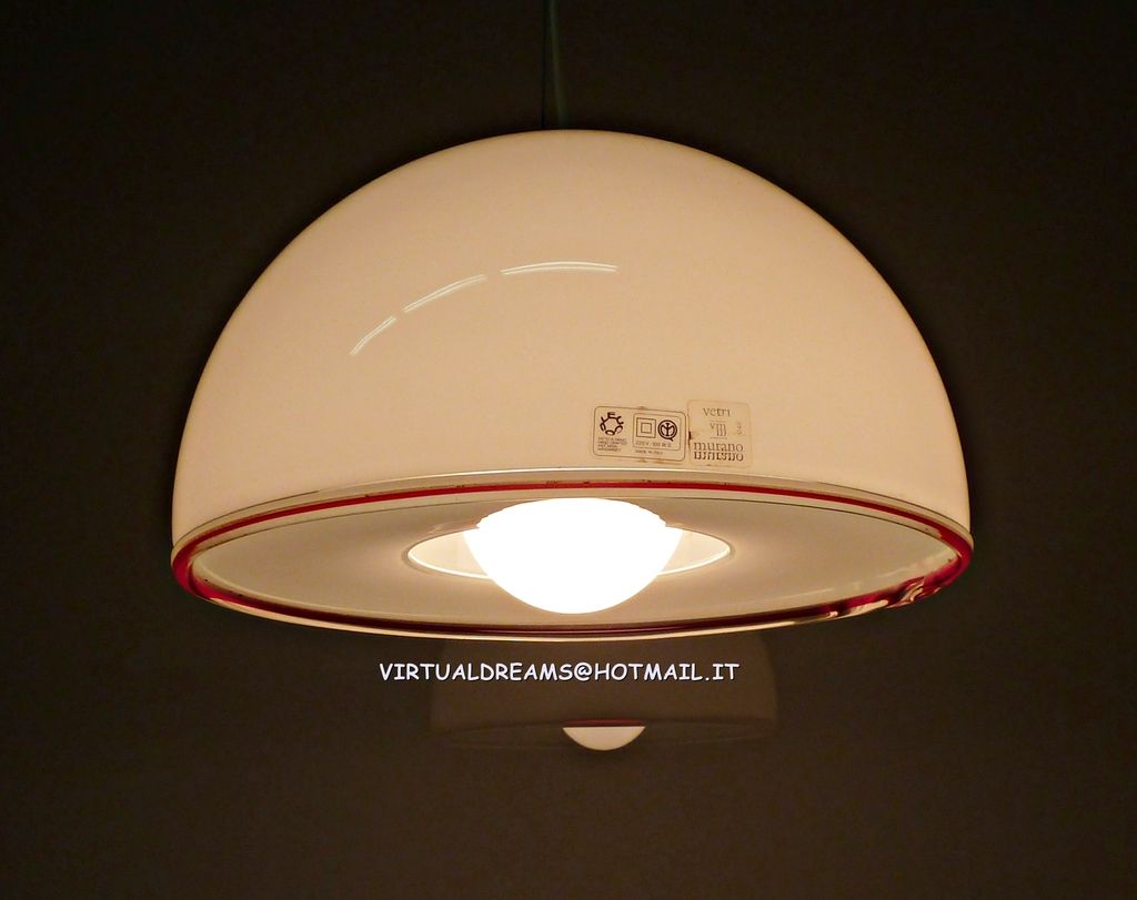 Firmata leucos lampada murano mid century venini veart mazzega ...